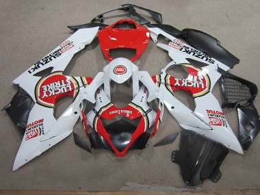 ABS Kit Carenatura GSXR 1000 K5 2005-2006 - Bianco Lucky Strike Rosso Motul