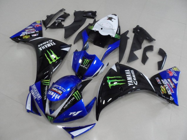 ABS Kit Carenatura R1 2012-2014 - Blu Nero Monster