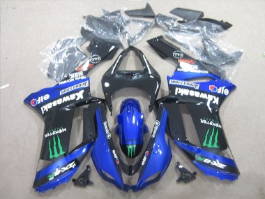 ABS Kit Carenatura ZX6R 2007-2008 - Nero Blu Verde Monster