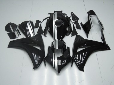 Carene CBR 1000 RR 2008-2011 - Lucido Nero con Argento Banda