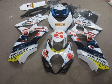 Carene GSXR 1000 K7 2007-2008 - Bianco Blu Dark Dog