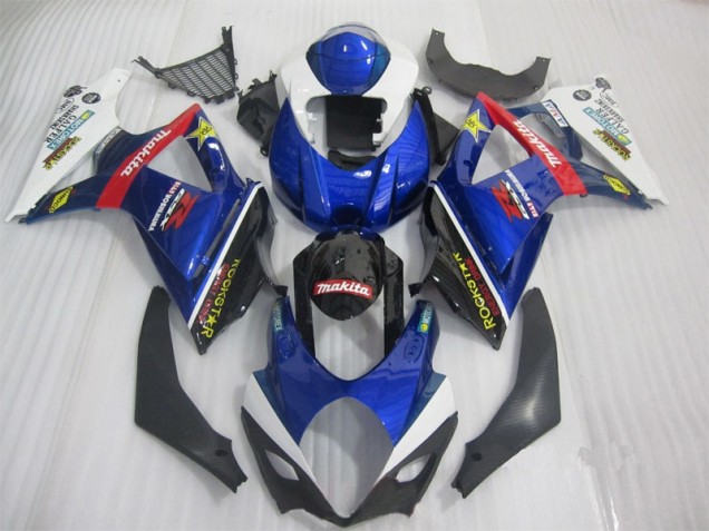 Carene GSXR 1000 K7 2007-2008 - Blu Nero Rockstar