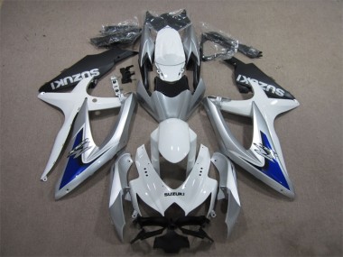 Carene GSXR 600 K8 2008-2010 - Argento Blu Bianco