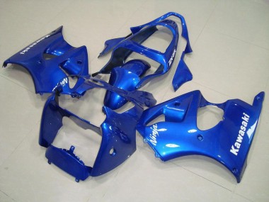 Carene ZX6R 2000-2002 - Blu con Bianco Decalcomanie