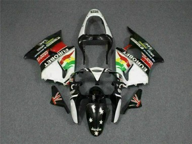 Carene ZX6R 2000-2002 - Nero Bianco Eurobet