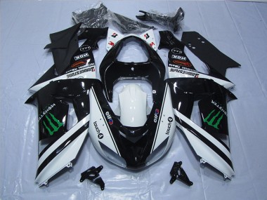 Carene ZX6R 2007-2008 - Nero Bianco Monster Touch4