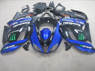 Carene ZX6R 2007-2008 - Nero Blu Monster