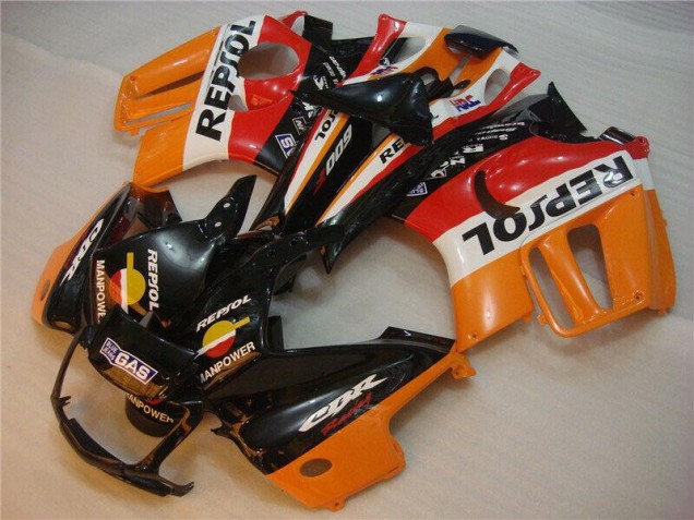 Kit Carenatura Completo ABS CBR 600 F3 1995-1998 - Nero Arancia Repsol